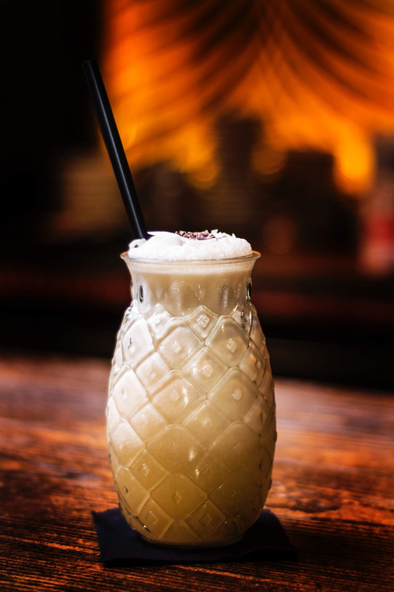 white ice cream in clear glass cup