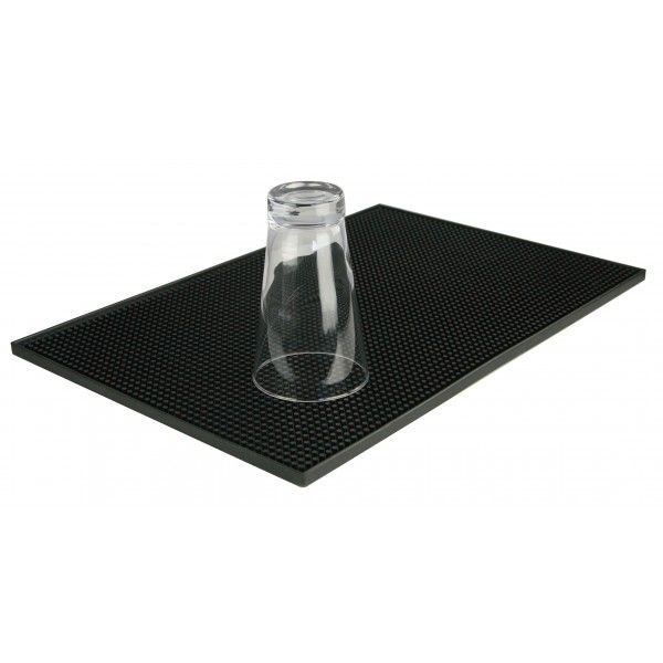 Tapis de bar service noir 30,5x46 cm (service mat)