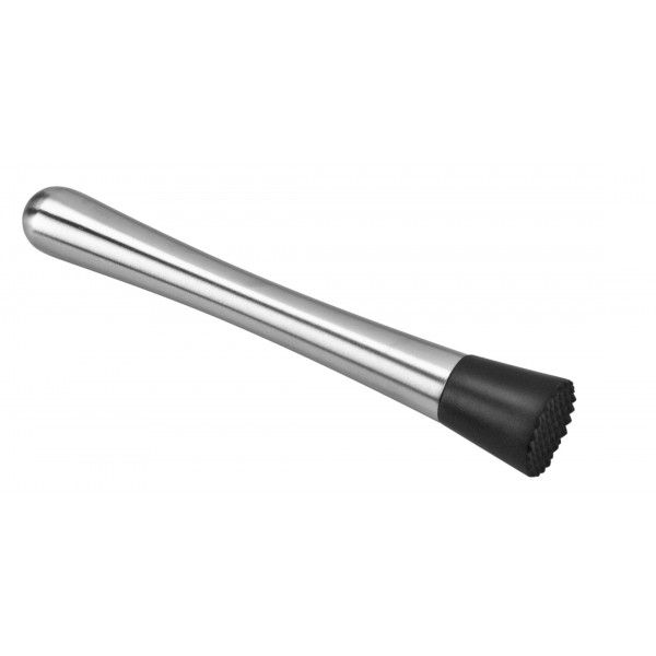 [MUD-04] Brushed steel muddler with ABS tip (20.5 cm)