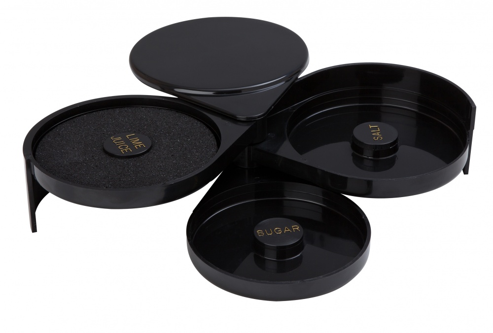 Givreur pour verre 3 compartiments plastique noir / Glass rimmer