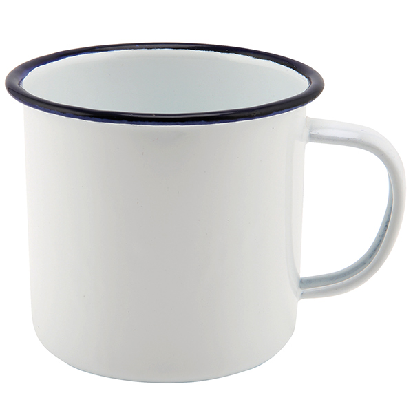 50cl enamelled metal mug