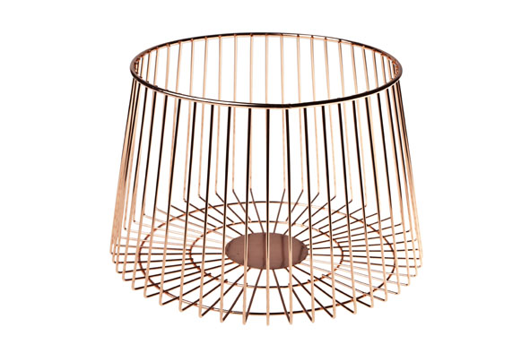 Copper fruit basket 23x15cm