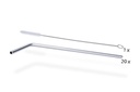Pailles Inox Courbes 25cm + Goupillon (x20)