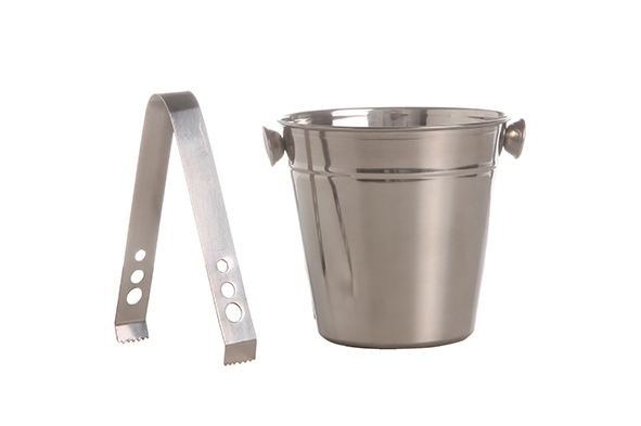 ICE BUCKET D12XH12 + ICE TONGS