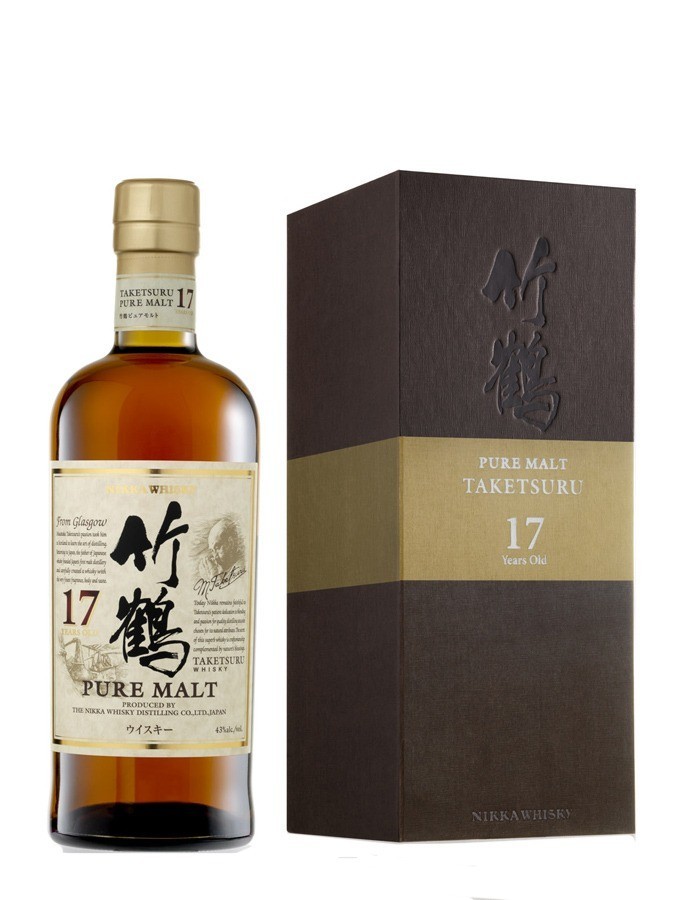 NIKKA Pure Malt 17 ans Taketsuru 43% avec coffret en bois