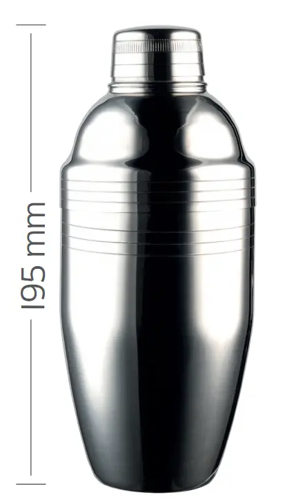 [TIN06S] 3-piece Cobbler Stainless Steel Shaker 50cl - The Bars