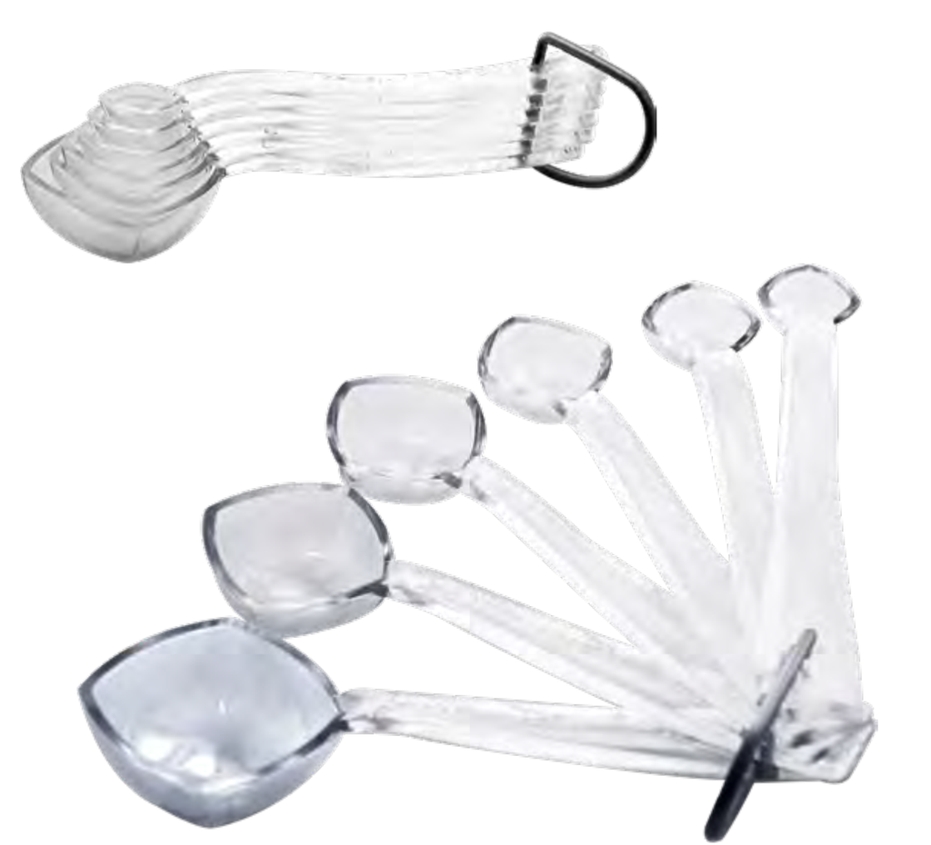[B017PC] Measuring spoons set of 6 SBC clear