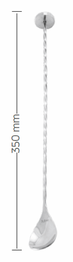 [B004DL] Cuillère de bar pilon plat épais 35cm inox - THE BARS