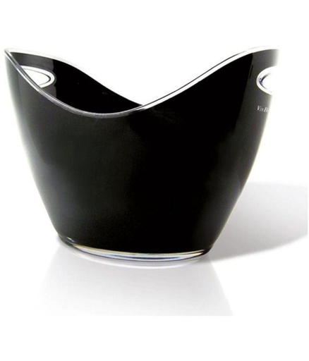 6 Bottle Cooler Bucket with Handle - Black