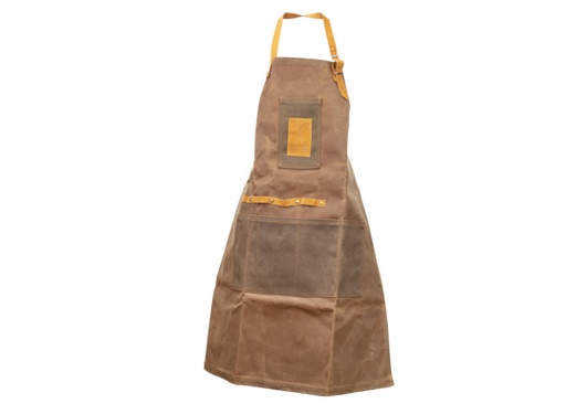 Waxed cotton apron 64x83cm