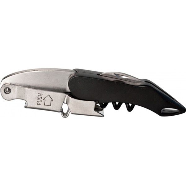 [FID083BLK-] Sommelier double trigger corkscrew (noir)