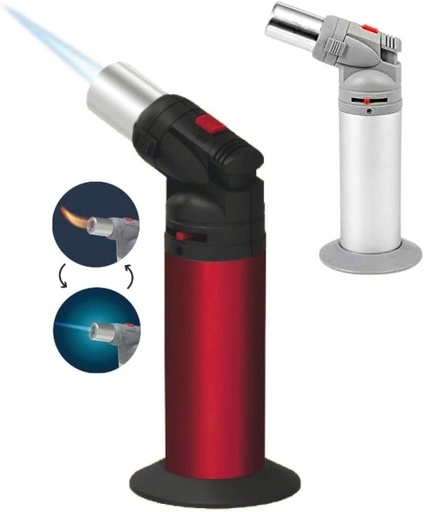 Chalumeau aluminium ROUGE flamme réglable