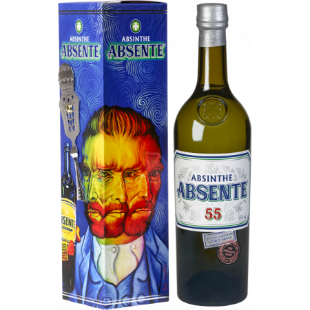 Absinthe ABSENTE 70cl 55% coffret avec cuillère