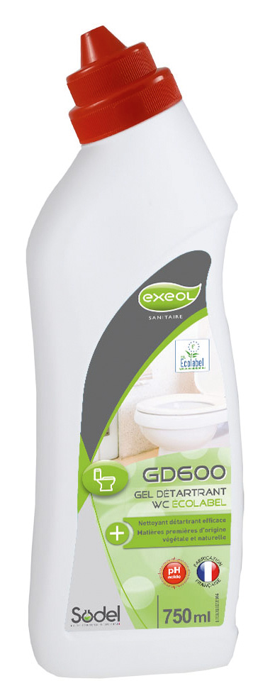 Gel détartrant WC ECOLABEL GD600 - 750ml - EXEOL