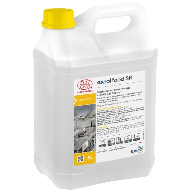 Food SR Désinfectant sans rinçage Ecocert 5L (DRF) - 5litres - EXEOL