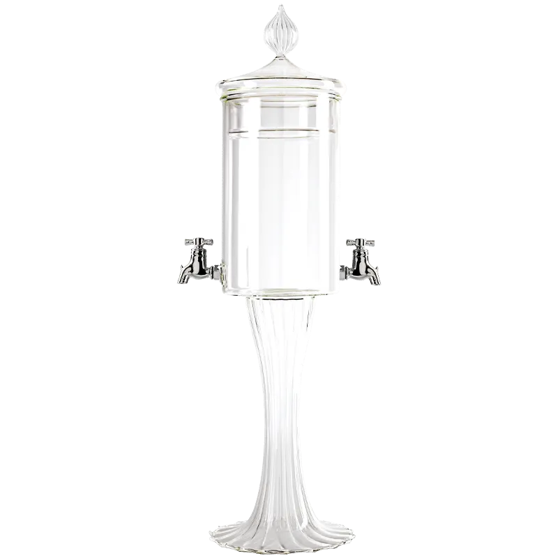 Fontaine à Absinthe en verre torsadé, 2 robinets - LERMERCIER FRERES