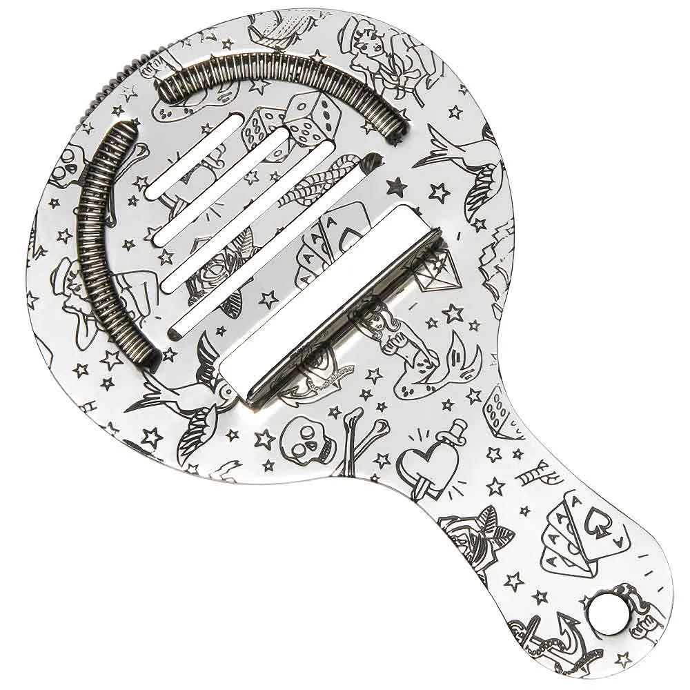 [UB3554] Coley® Stainless Steel Cocktail Strainer Tatoo 15.5cm - Urban Bar