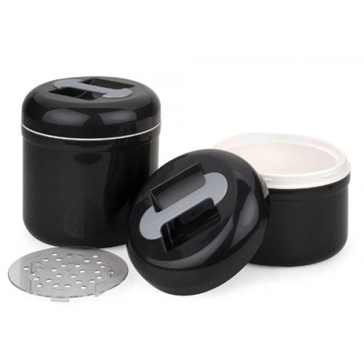 [10073] Black round ice cream preserver 4 liters