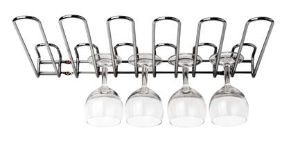 [10525] Support rack à verres dessus bar chromé