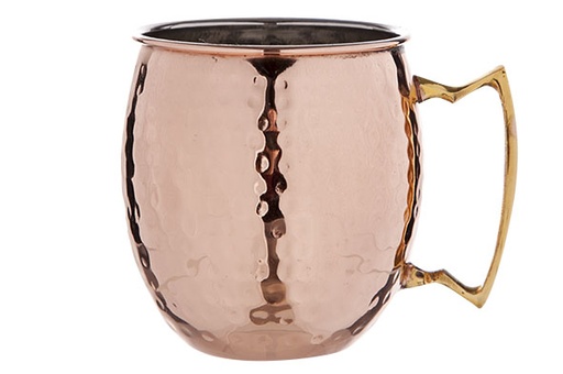 Tasse Moscow Mule bombée martelée cuivre