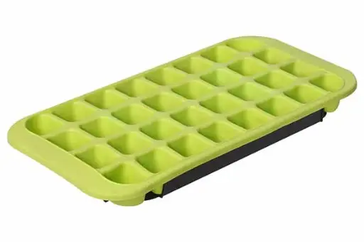 Moule à glaçons VERT 32 cubes en silicone avec support