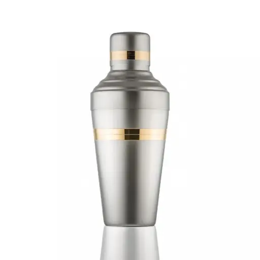 [SHA-3P-01-A] Shaker Cocktail Yukiwa Baron Mat et Anneau Doré 51cl