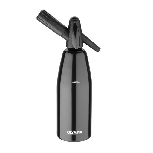 Soda Siphon Seltzer Water 1 liter - Black Metal