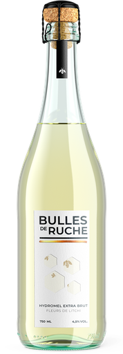 Hydromel fleurs de litchi - 75cl - 4,5% - Bulle de Ruche