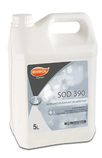 [5014] Détergent dégraissant désinfectant SOD 390 - 5litres - EXEOL