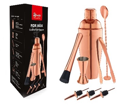 Kit cocktail cuivré 8 pièces