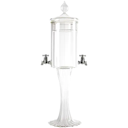 Fontaine à Absinthe en verre torsadé, 2 robinets - LERMERCIER FRERES